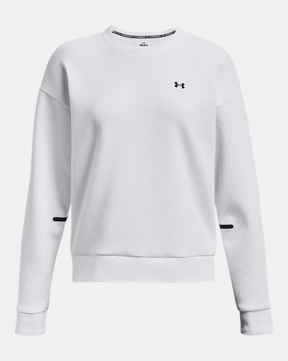 Women's UA Unstoppable Fleece Crew in White image number 5